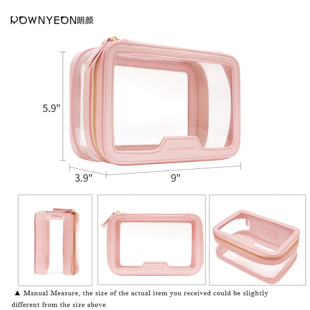 Camdeez Rownyeon pink travel essential keeps brushes and liquids organized.