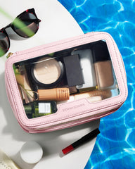 Camdeez Rownyeon waterproof makeup bag protects essentials during trips.