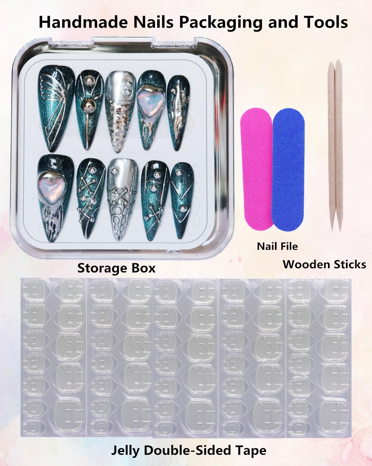 CAMILCY full nails set worn on hand for quick, salon-quality look.