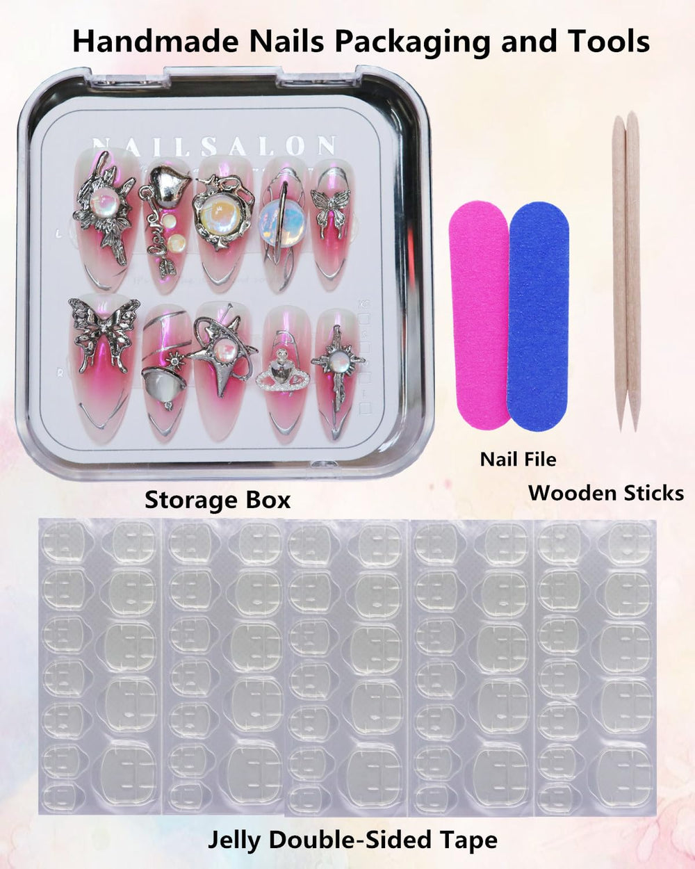 CAMILCY hand-painted nail art details showing premium craftsmanship.