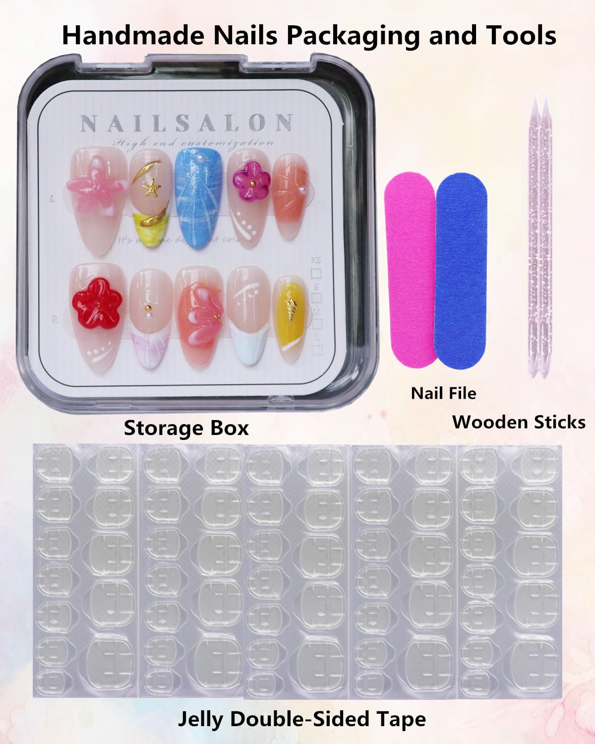 CAMILCY hand-painted nails close-up demonstrates 3D artistry for quick DIY salon look