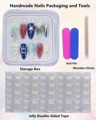 CAMILCY handmade nails kit includes tools for easy wear and removal