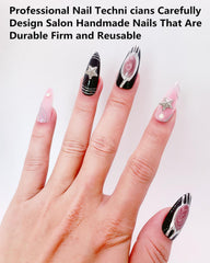 CAMILCY luxury hand-painted nails with 3D detailing for a premium look.