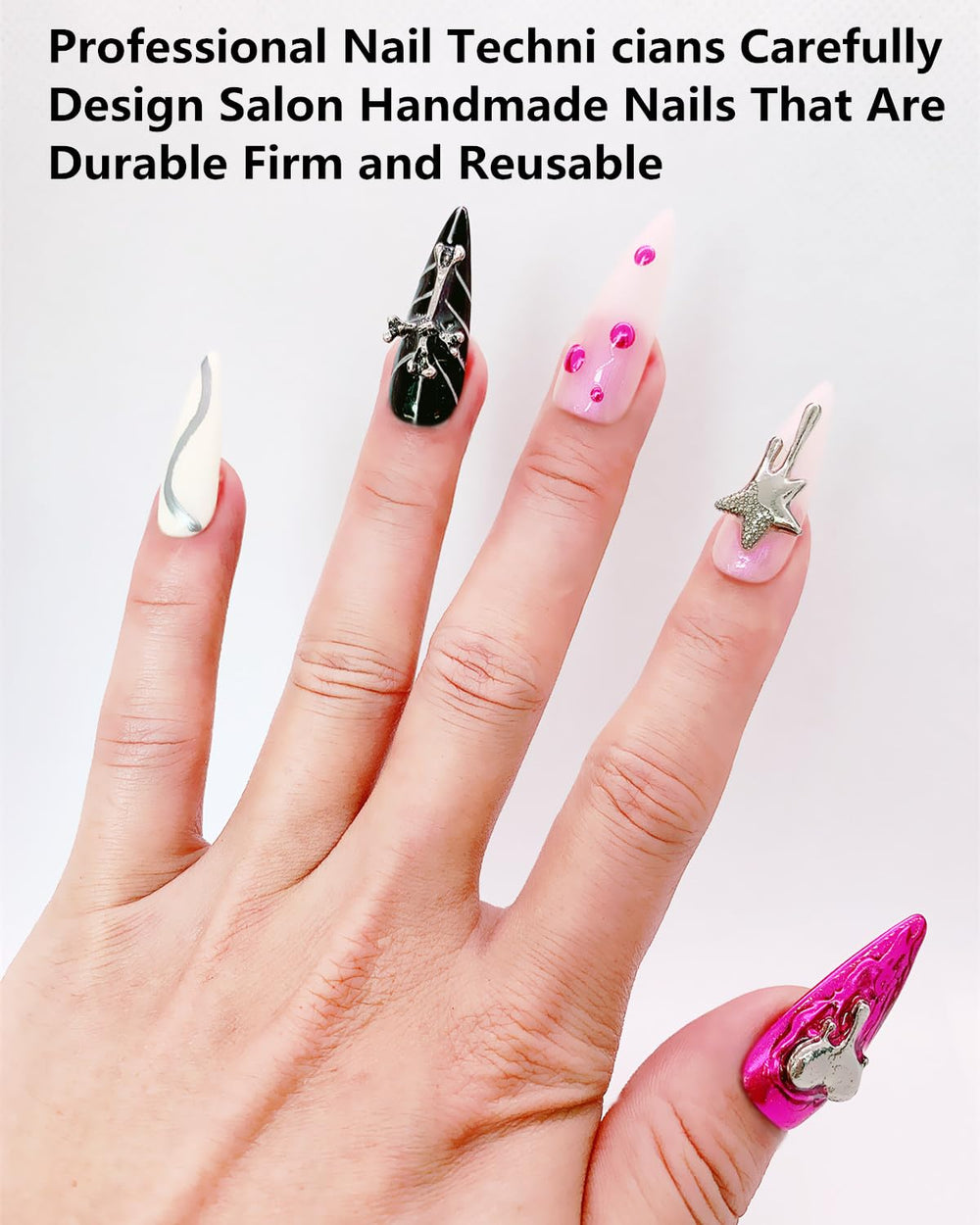 CAMILCY luxury nails size guide showing fit for a perfect manicure