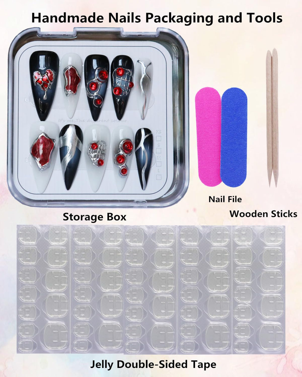 CAMILCY luxury reusable nails with glossy finish, ideal for at-home salon-quality.