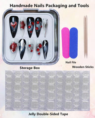 CAMILCY luxury reusable nails with glossy finish, ideal for at-home salon-quality.
