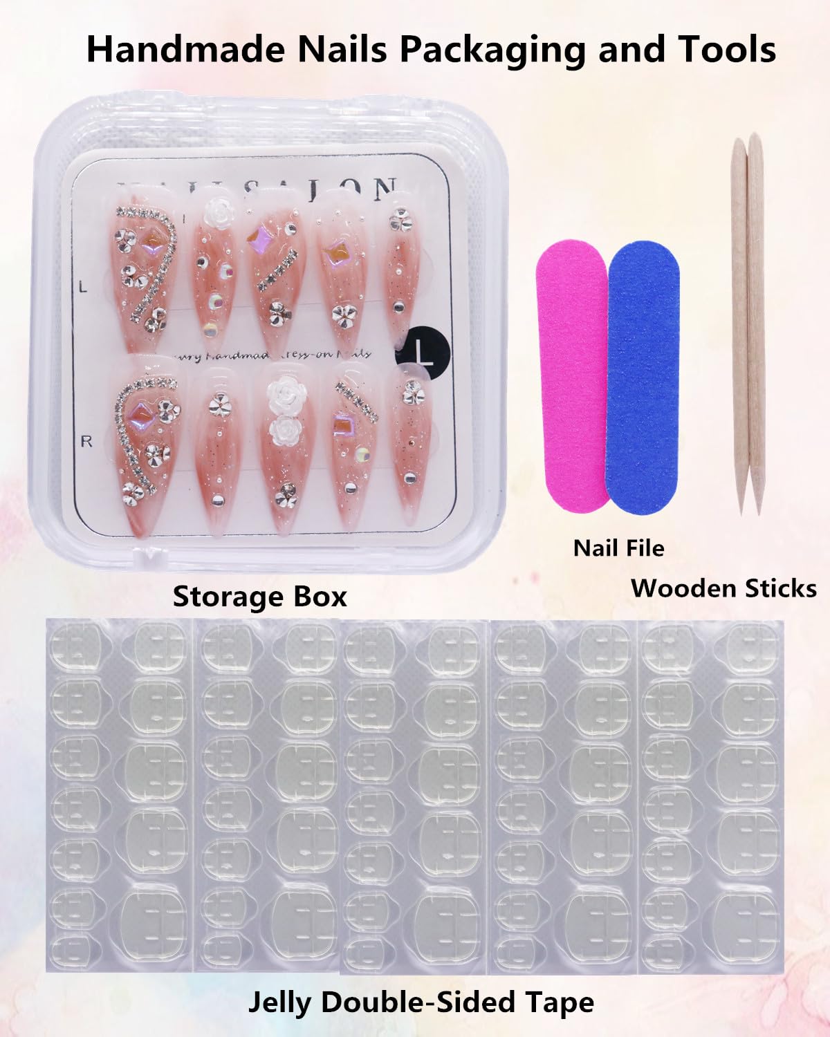 CAMILCY packaging with tools ensures convenient at-home manicure