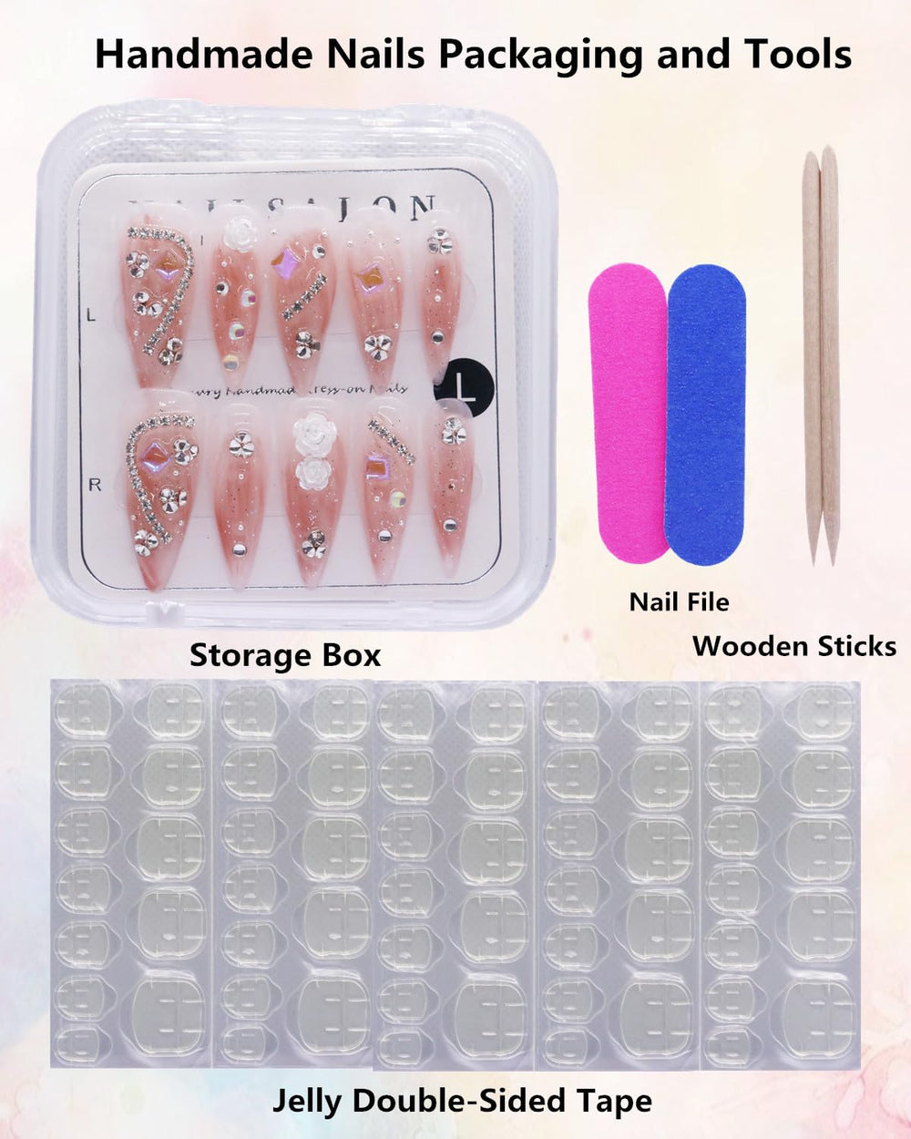 CAMILCY packaging with tools ensures convenient at-home manicure