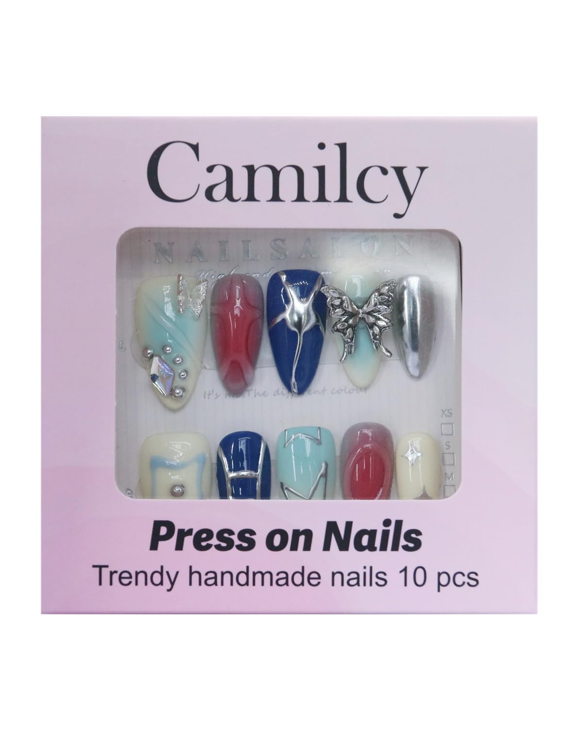 CAMILCY nails on fingers for quick, stylish at-home styling