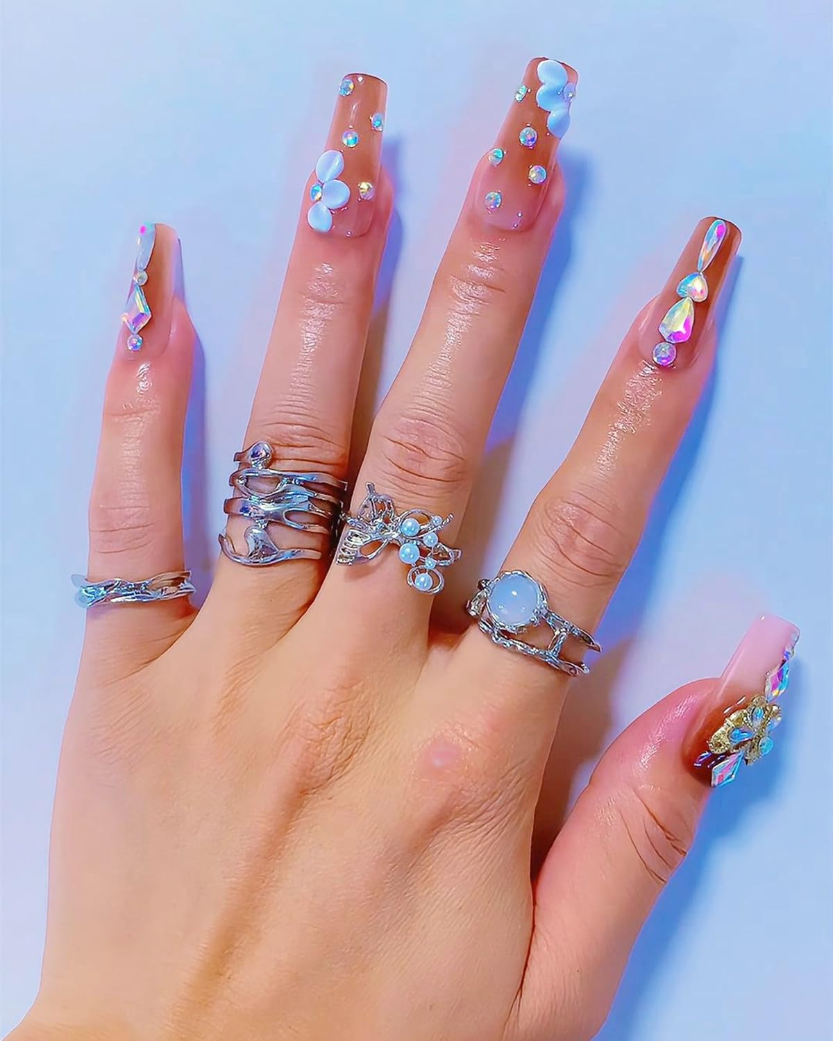 CAMILCY hand-painted nails with salon finish featuring a brown gradient.