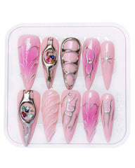 CAMILCY press-on nails handmade luxury almond shape for natural wear