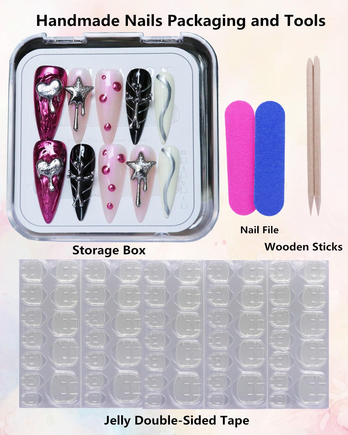 CAMILCY salon-finish nails detailing simple application and removal options