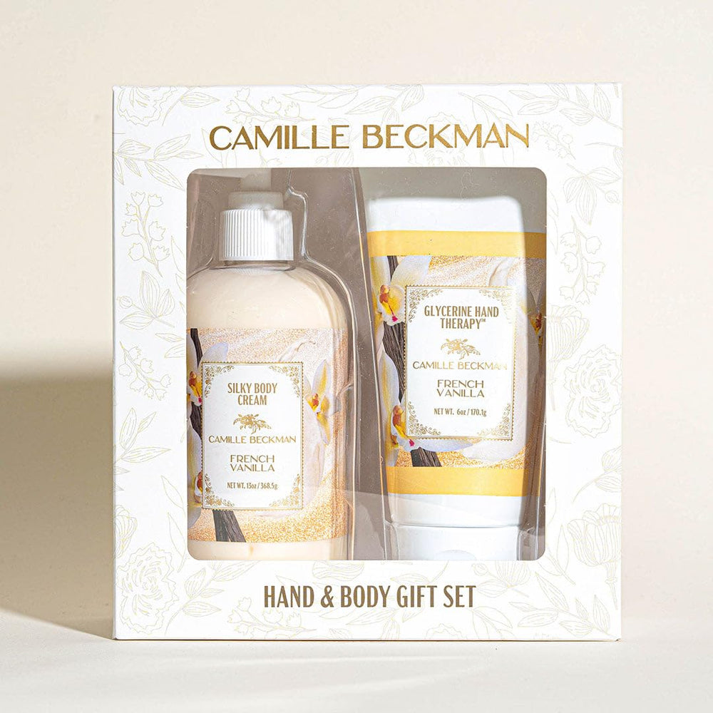 Camille Beckman Duet Set gift box: luxurious hand and body care for everyday pampering