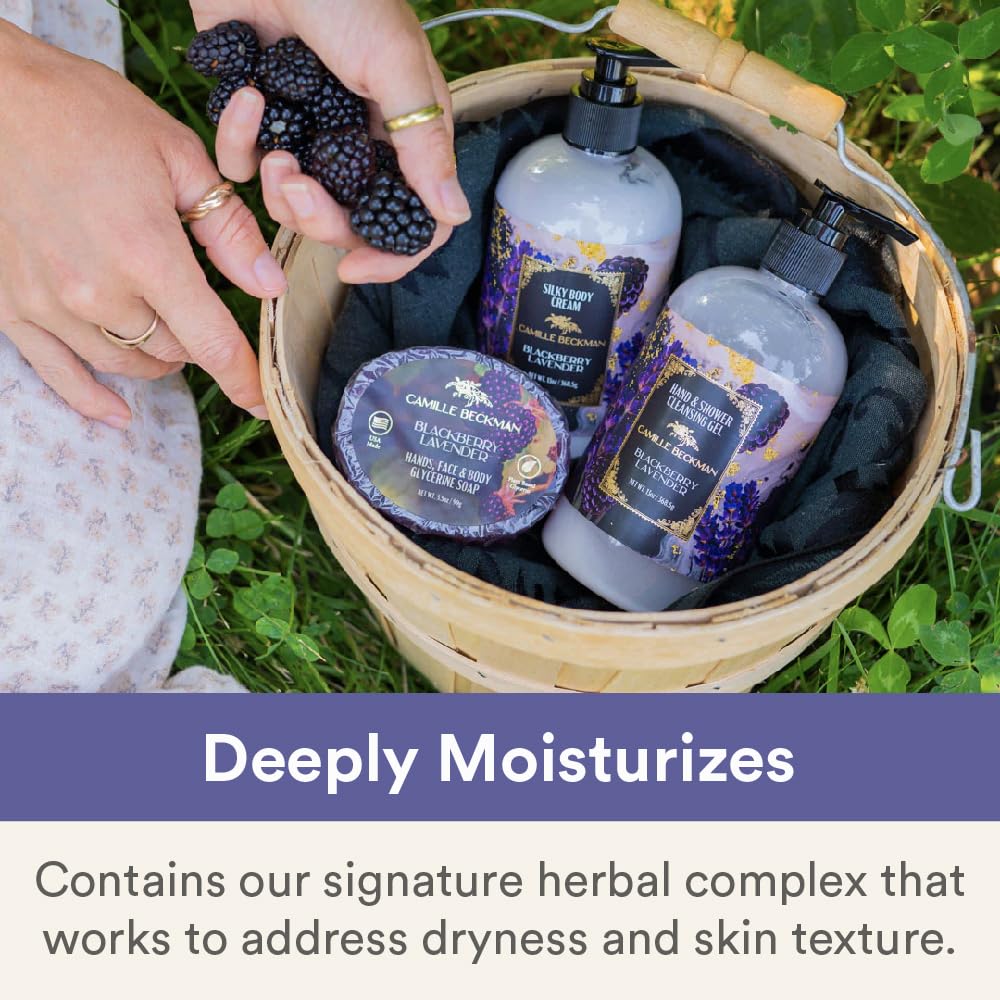 Hand and body moisturizer in action providing softening effects