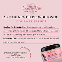 Camille Rose Algae Renew Mask pump dispenser suggests easy, even application.