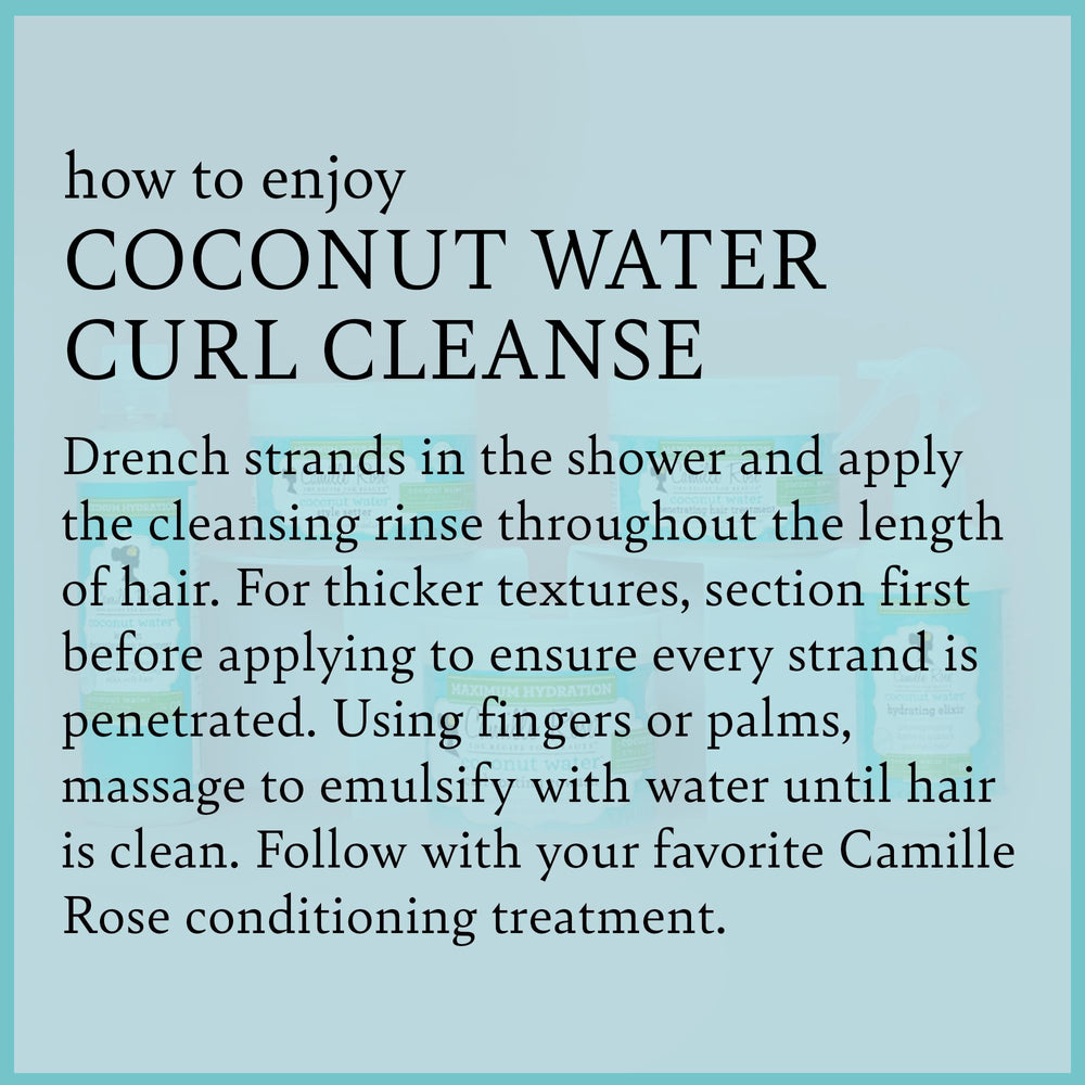 Ingredient scene highlights rosemary oil and coconut components for scalp hydration.