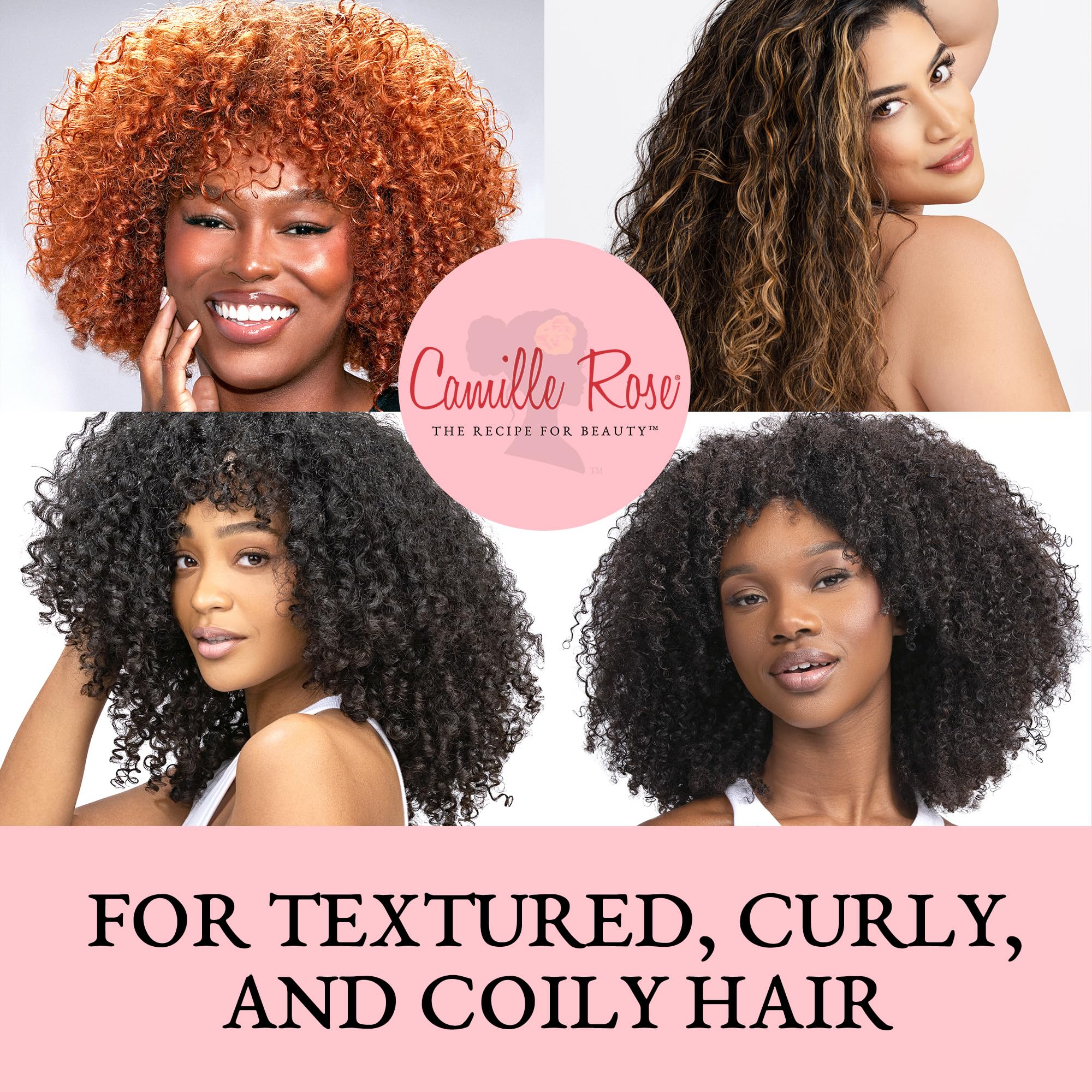 Palm with Camille Rose Guava Slip Detangling Shampoo, gentle cleanse in action.