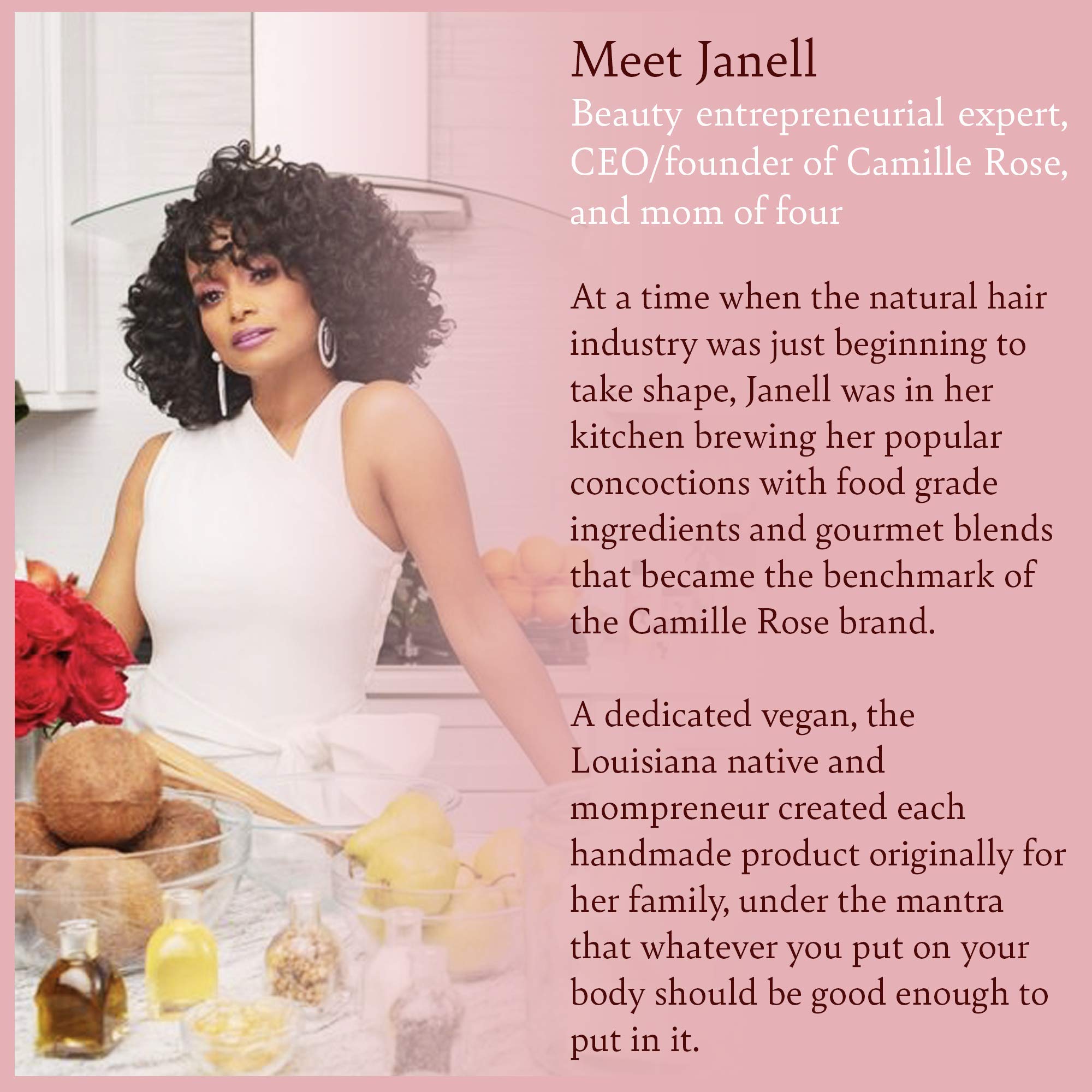 Camille Rose hair shine and definition on textured hair