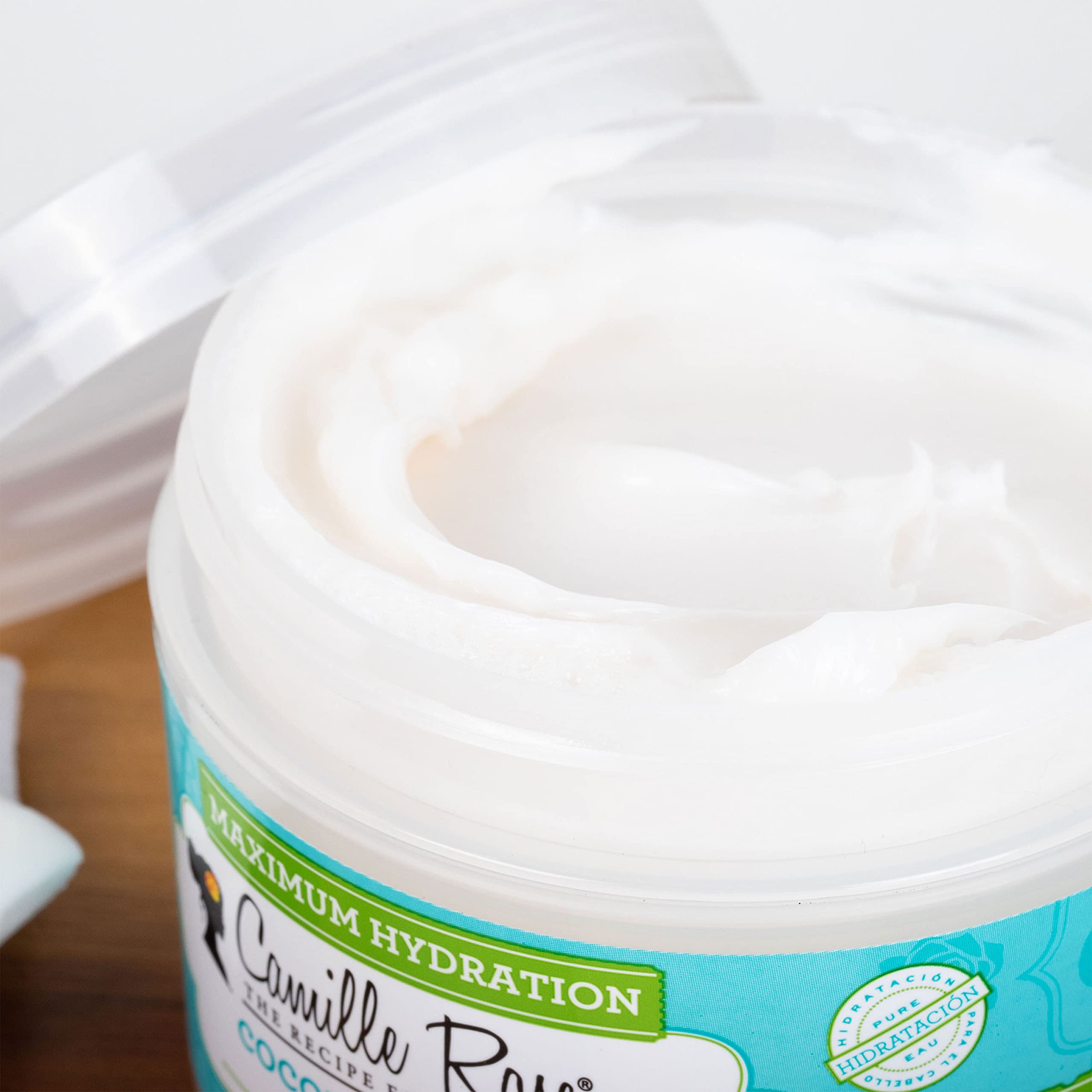 Hair shows silky, soft results after Camille Rose coconut treatment