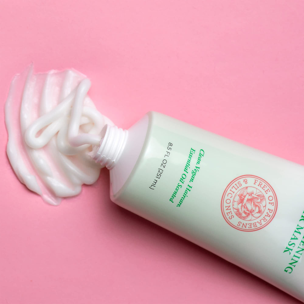 Camille Rose Rosemary Leave-In Conditioner bottle shown for continued moisture after wash.