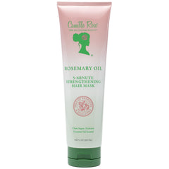 Camille Rose Rosemary Oil Deep Mask bottle showcases nourishment for stronger, healthier-looking hair.