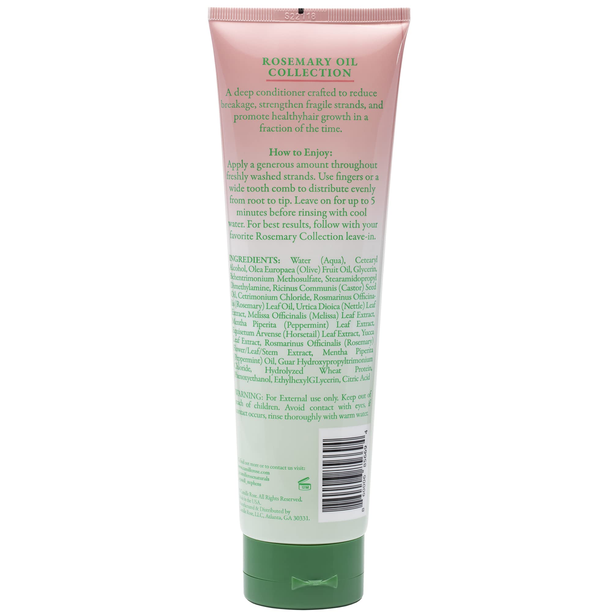 Camille Rose Rosemary Oil promotes shine and elasticity for daily hair care.