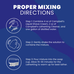 Thick, rich lather forming in a barber bowl with Campbell's cream.