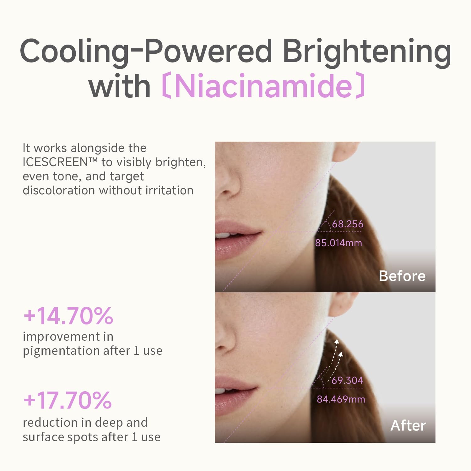 Candorlov CDL mask targeting dark spots through surface cooling.