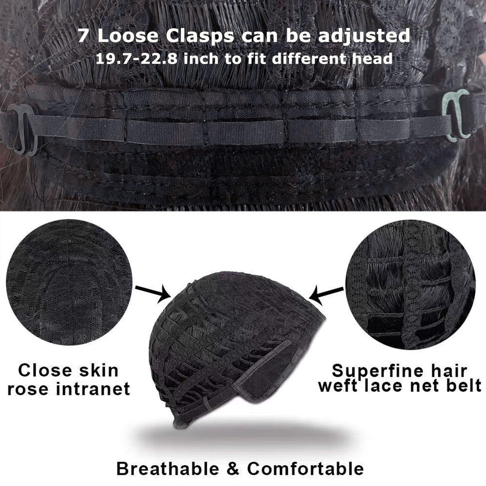 CanLux Curly Wig features a realistic scalp for natural appearance.