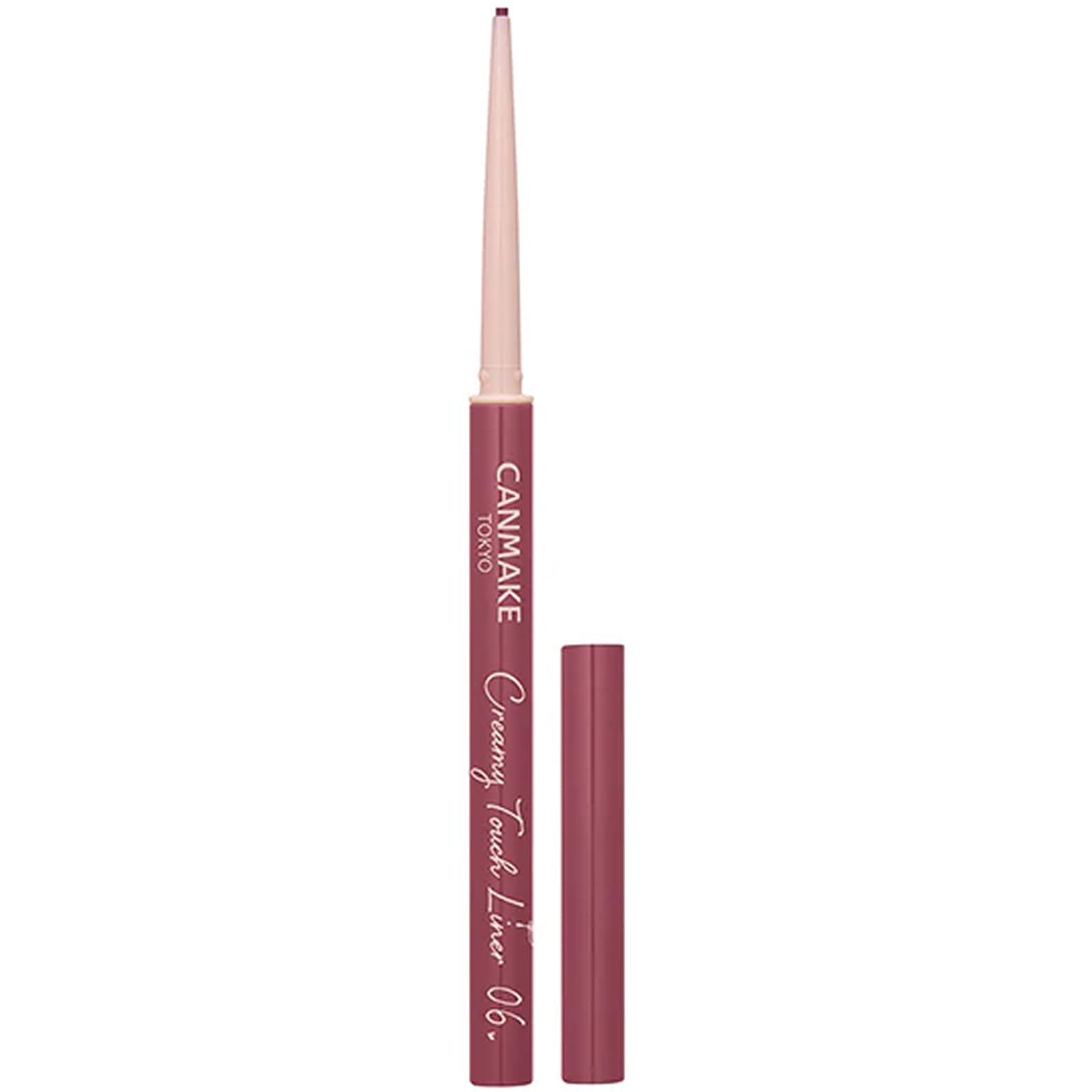 CANMAKE Creamy Touch Liner Foggy Plum glides smoothly for precise lash-line definition.