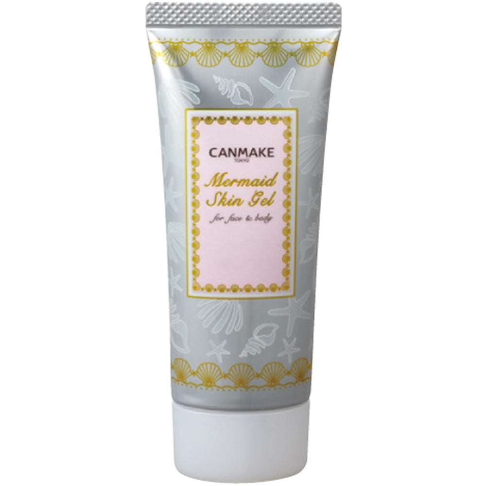 CANMAKE Mermaid Skin Gel Clear bottle in hand for quick, natural finish.