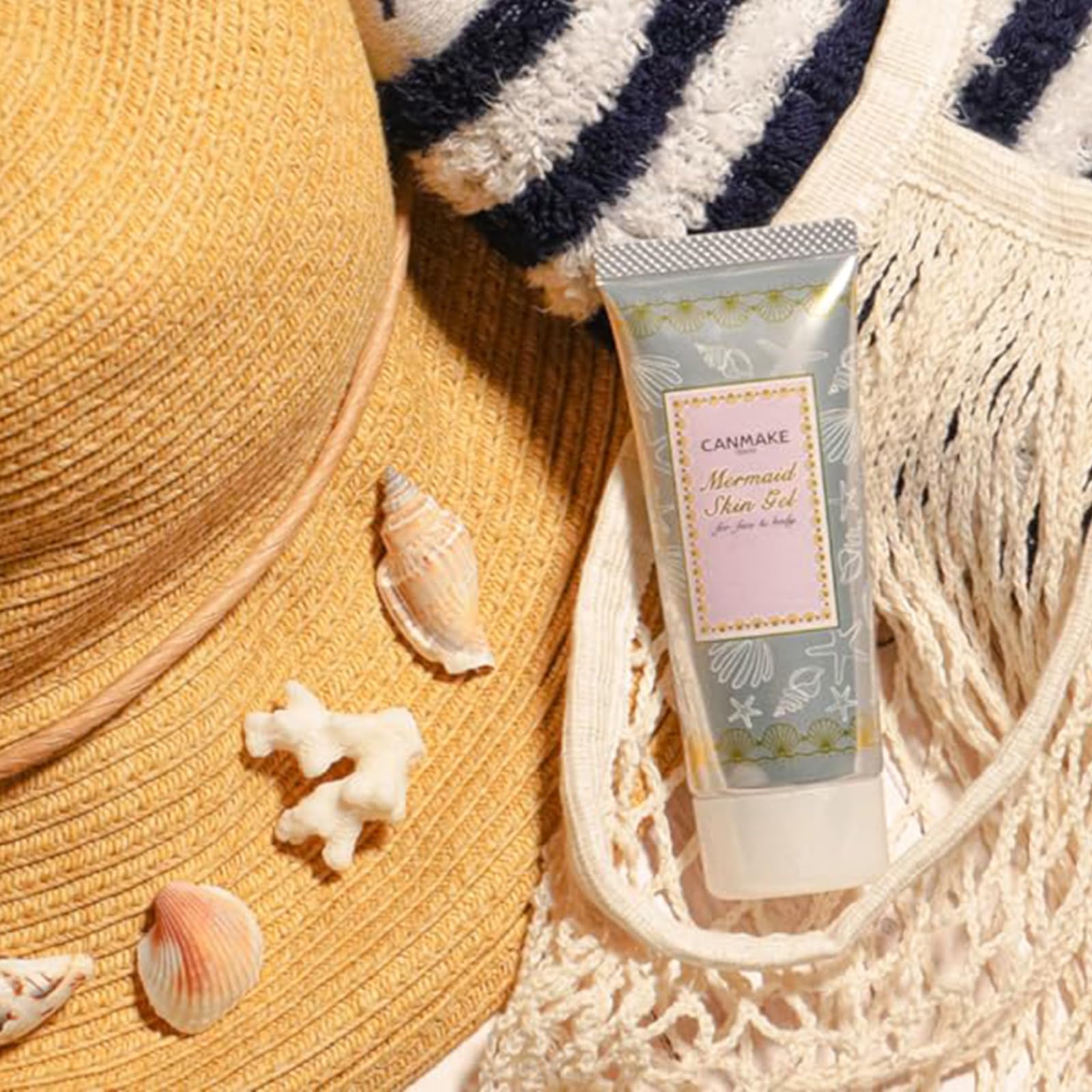 CANMAKE Mermaid Skin Gel close-up texture reveals lightweight, refreshing feel.