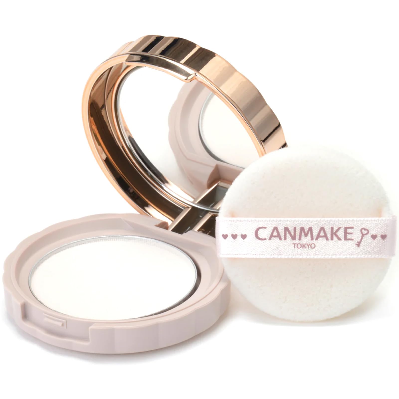 CANMAKE Secret Beauty Powder M01 Clear compact with translucent finish for day and night use.