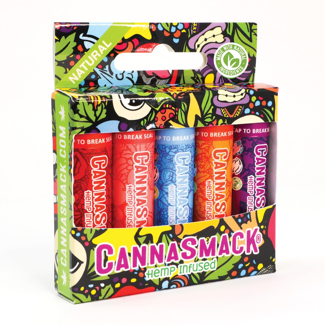 CannaSmack Mango hemp lip balm jar for on-the-go hydration and flavorful care.