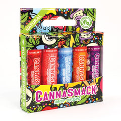 CannaSmack Mango hemp lip balm jar for on-the-go hydration and flavorful care.