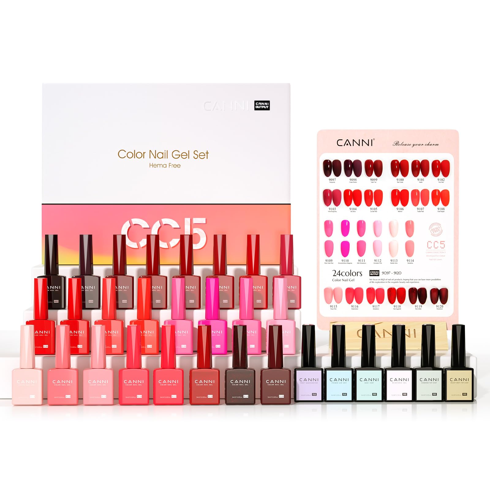 CANNI gel polish set bottles ready for at-home manicures