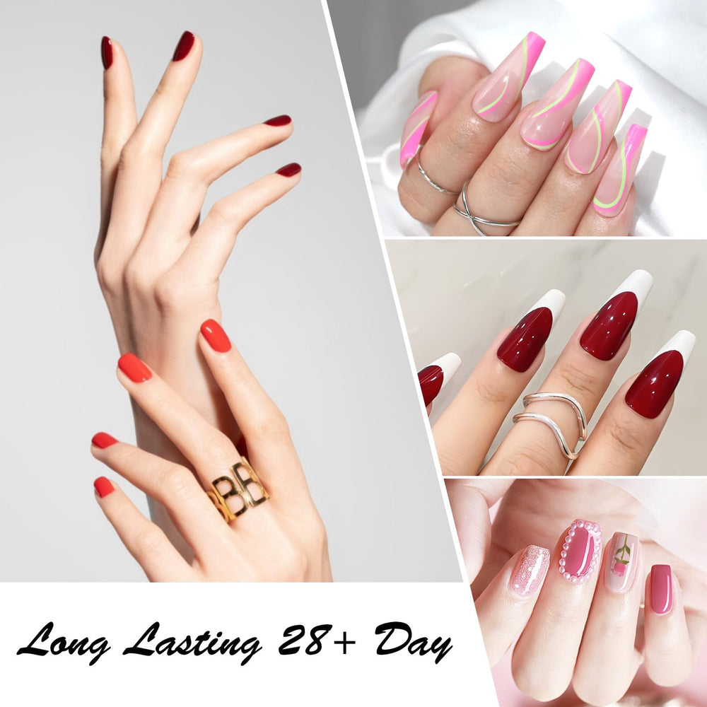 CANNI Glitter Red bottle adds sparkle for nail art.
