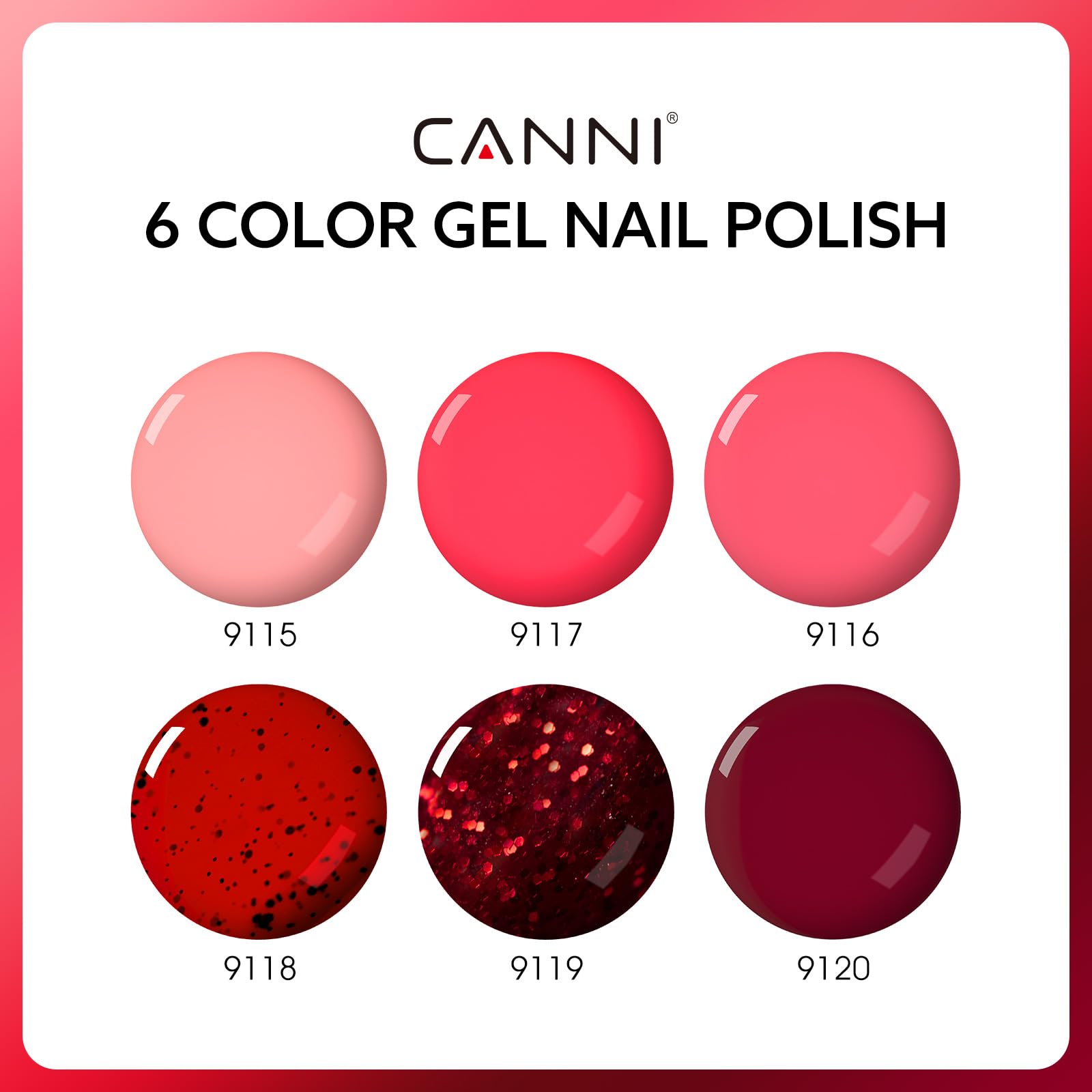 CANNI color swatches display rich pigment for easy shade comparison and planning.
