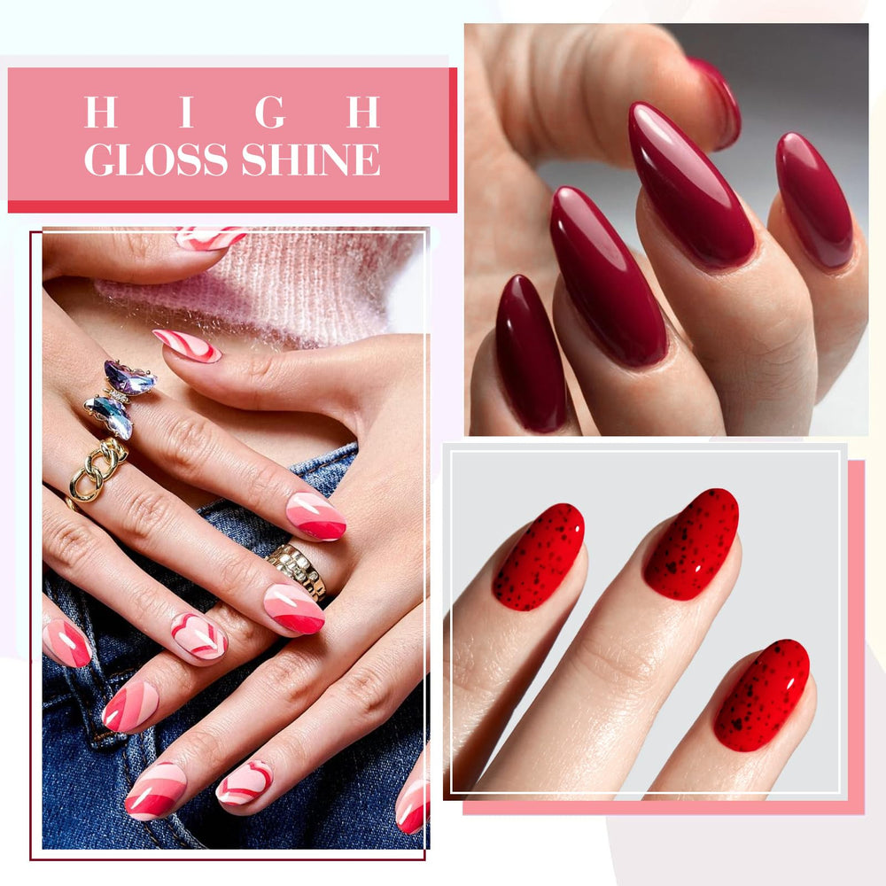 CANNI nails on hand show real life look and glassy finish.