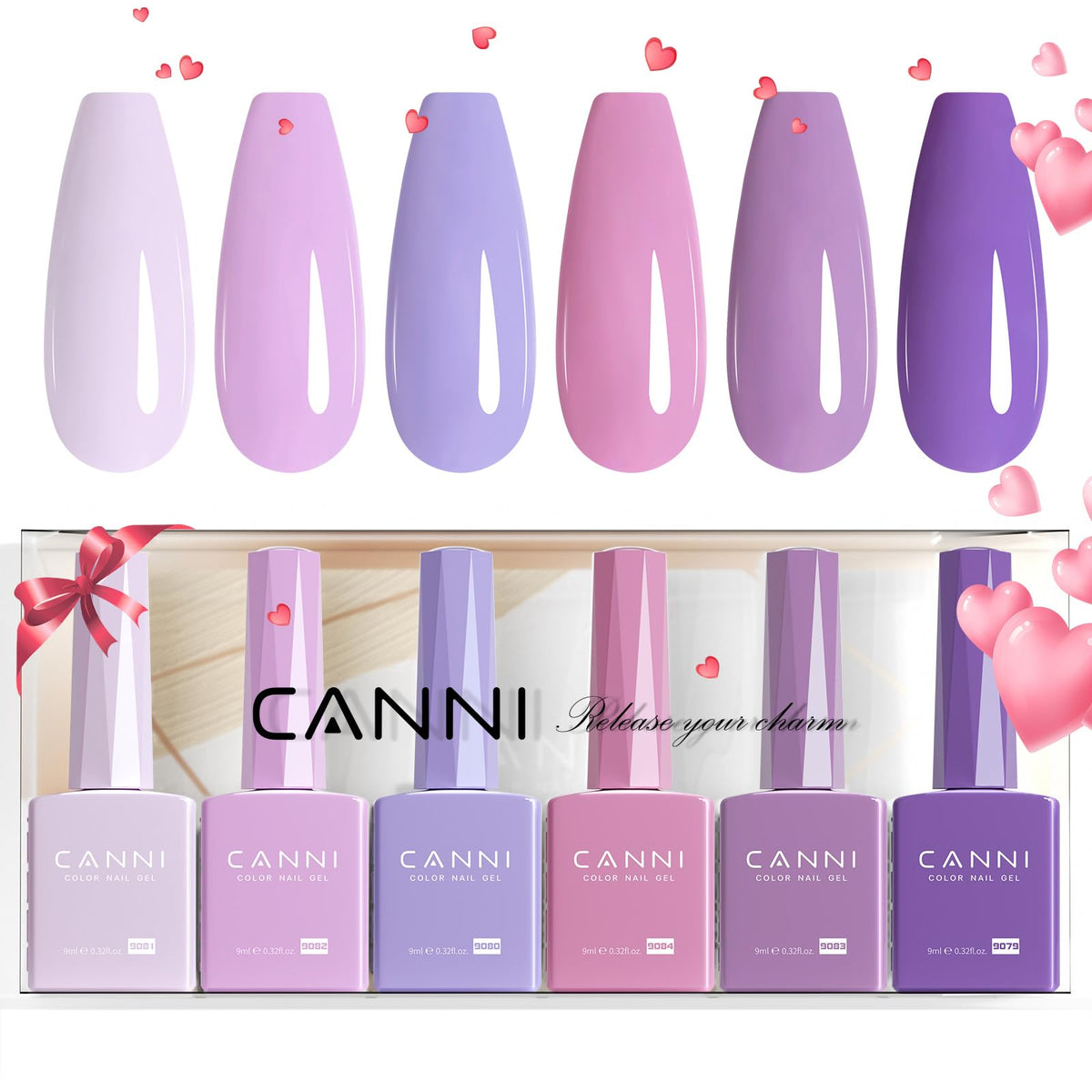 CANNI gel polish bottle showing the lavender shade for at-home color selection