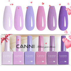 CANNI gel polish bottle showing the lavender shade for at-home color selection