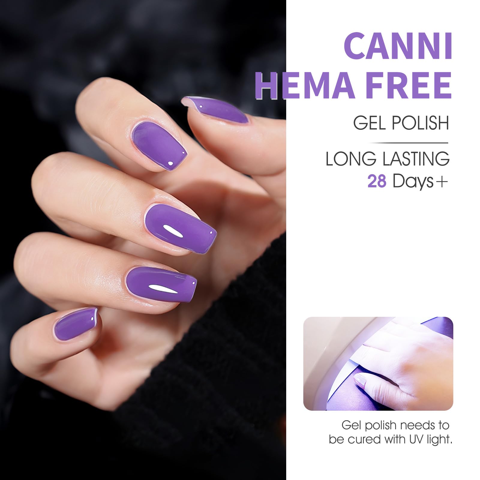 CANNI packaging and display for the six-color gel set