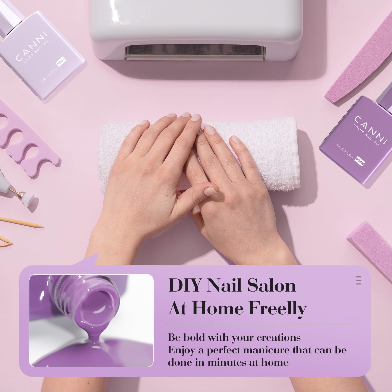 CANNI six-color gel polish set ready for DIY manicure