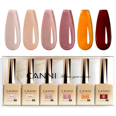 CANNI jelly gel polish bottles close-up showing vivid pigment for precise color view.