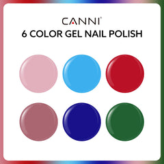 CANNI blue gel nail polish bottle delivering smooth, durable color.