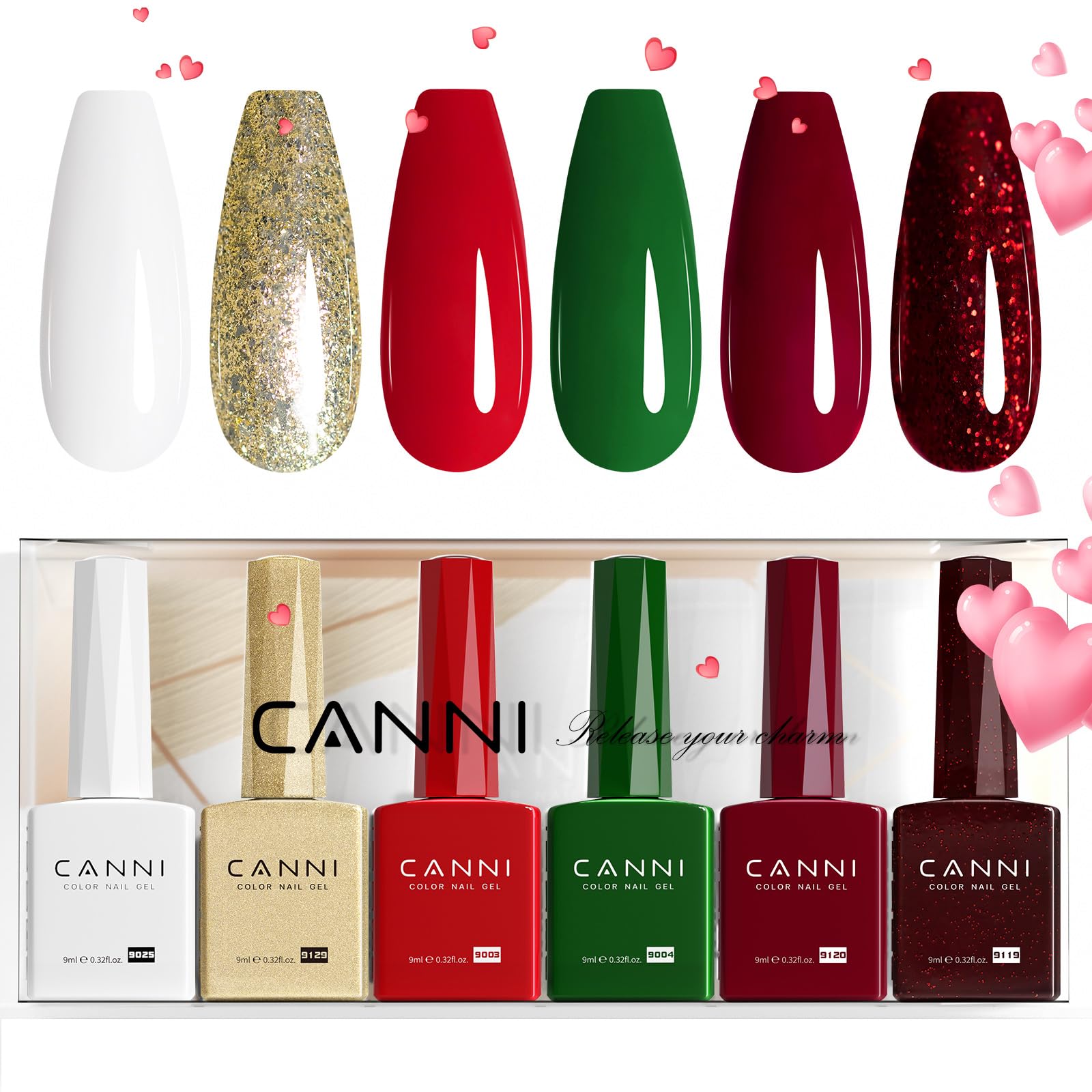 CANNI 6Pcs gel polish kit ready for long-lasting wear at home