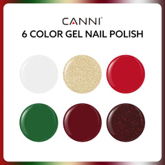 CANNI white gel polish swatch for crisp, clean nails