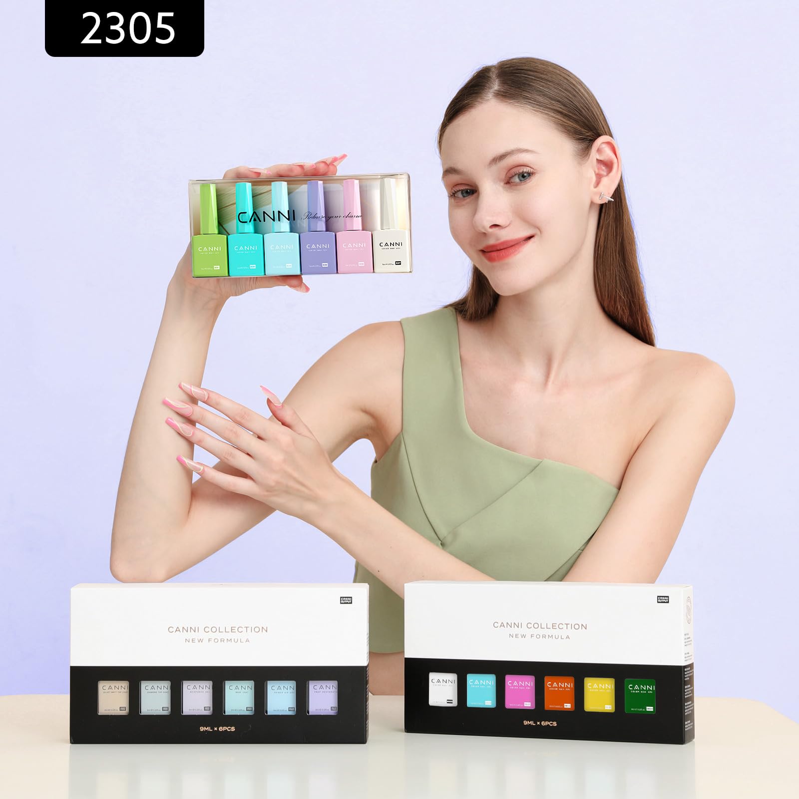 CANNI six-piece gel polish set packaging shown as gift-ready.