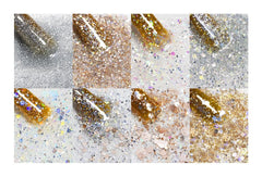 CANNI green glitter gel polish swatch for fresh, lively nails
