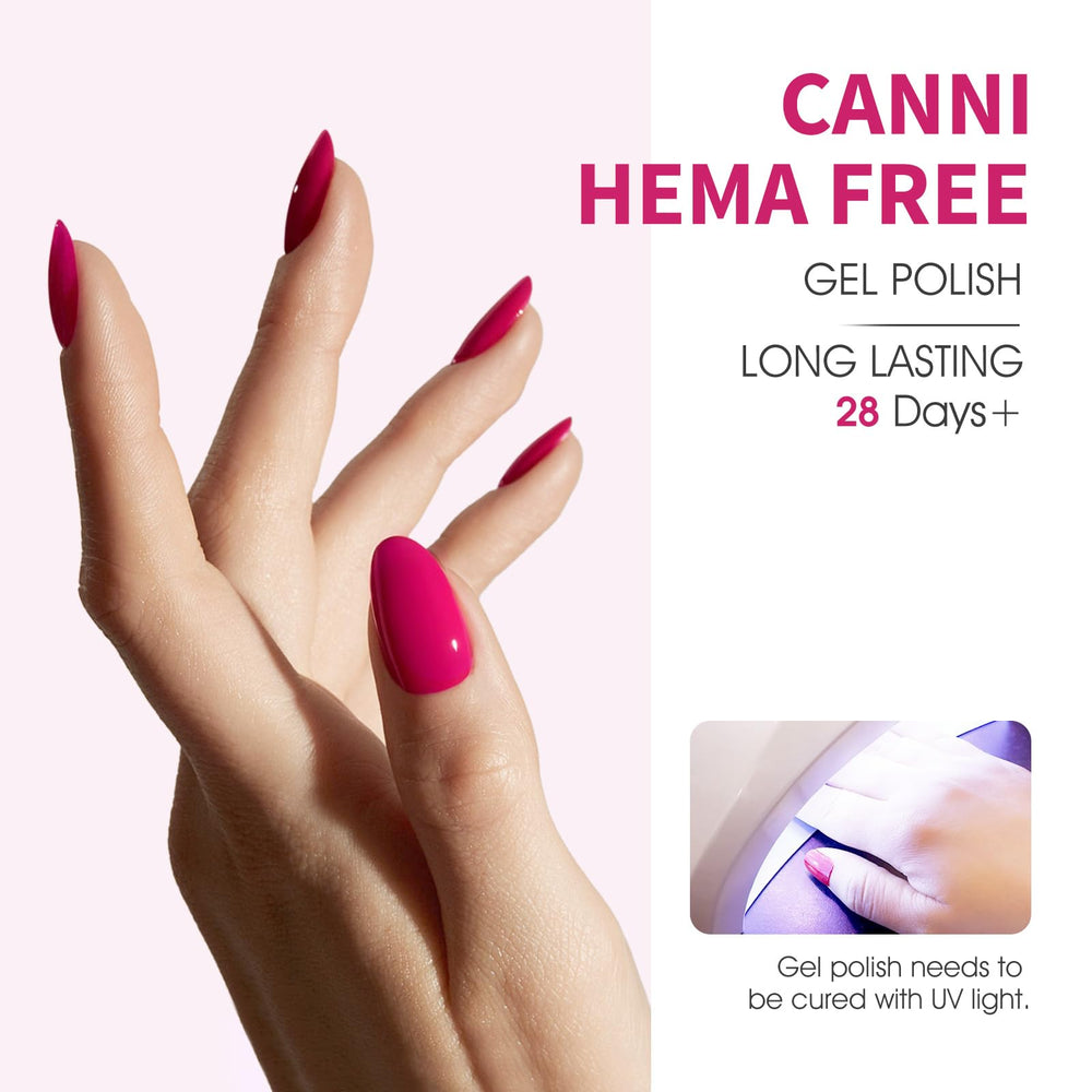 CANNI burgundy bottle gel polish for elegant, long-lasting manicure
